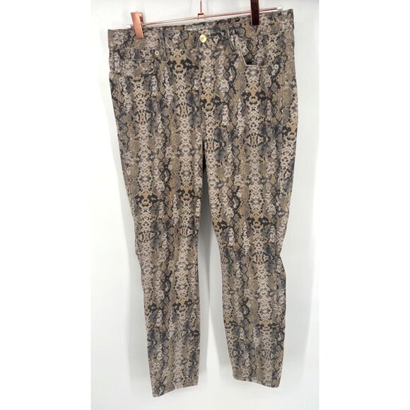 Free People Denim - Free People Womens Velour Snake Print Skinny Jeans Size 29 Pants